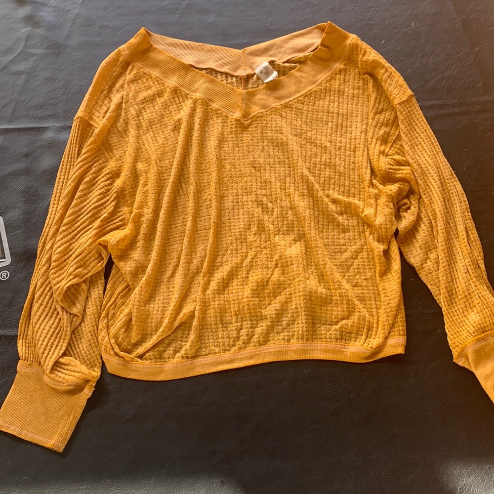Free People slouchy orange thermal, size M